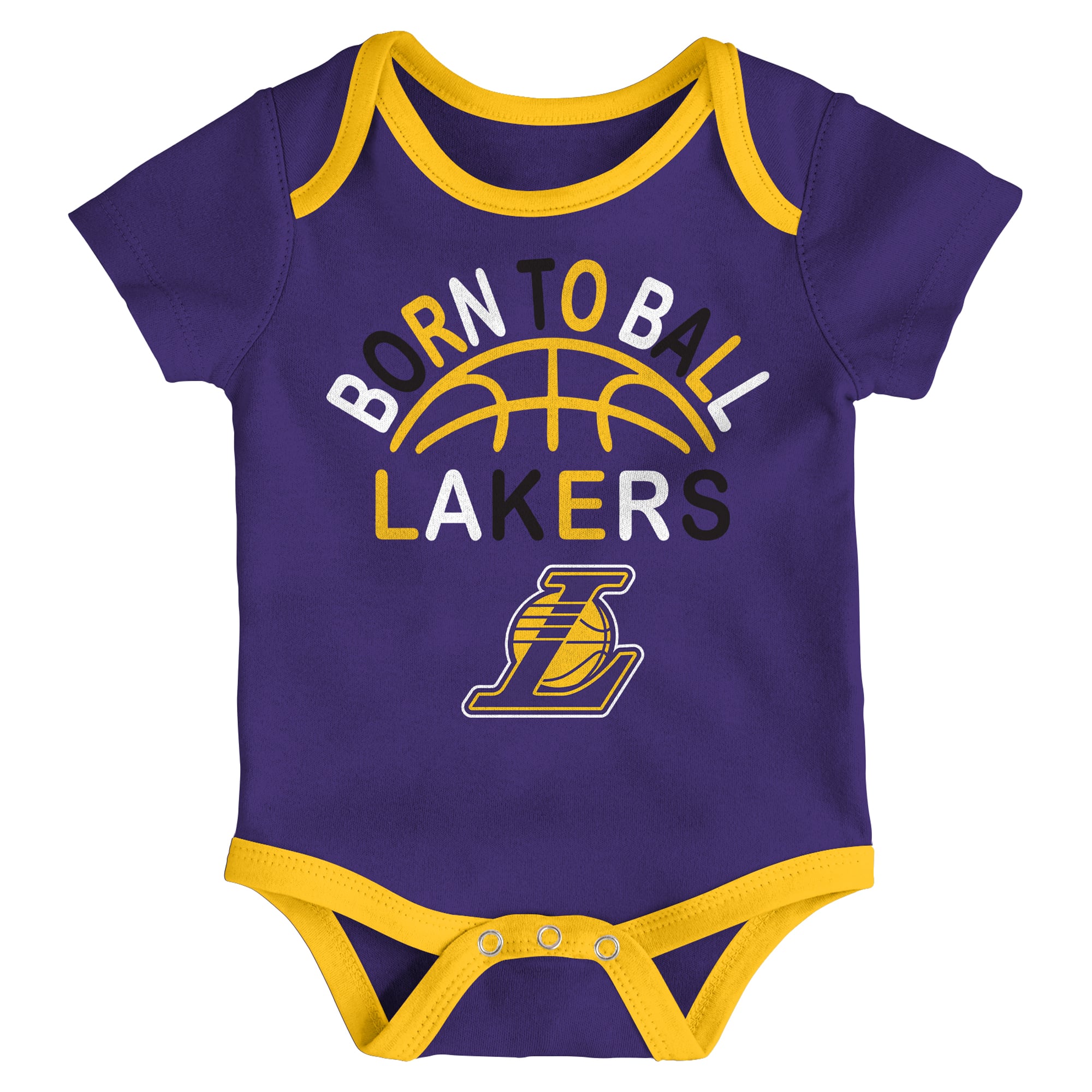 Ensemble de 3 bodies Outerstuff Los Angeles Lakers Born To Ball pour nouveau-nés et nourrissons