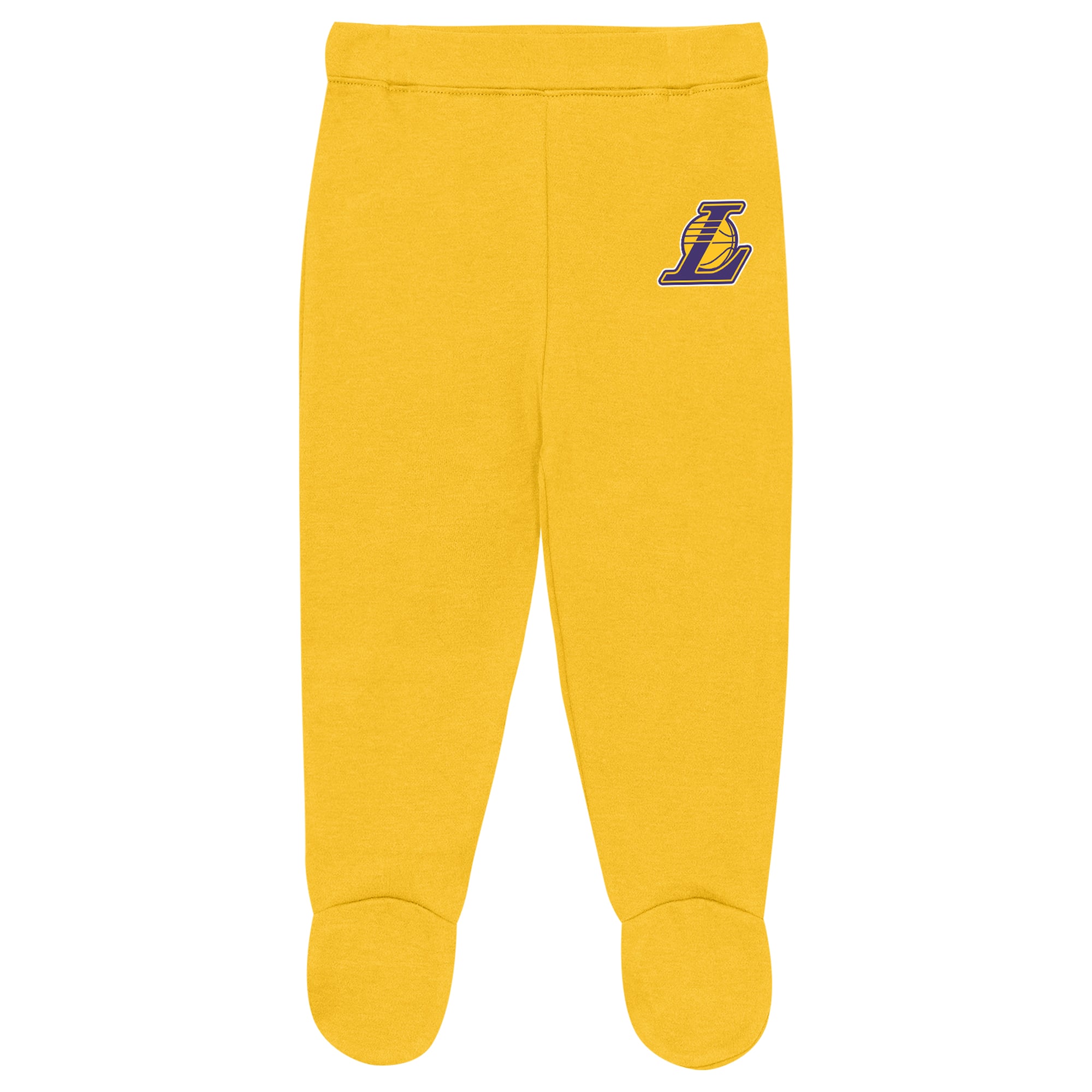 Ensemble body, pantalon et bonnet à revers Outerstuff Los Angeles Lakers pour nouveau-né bébé