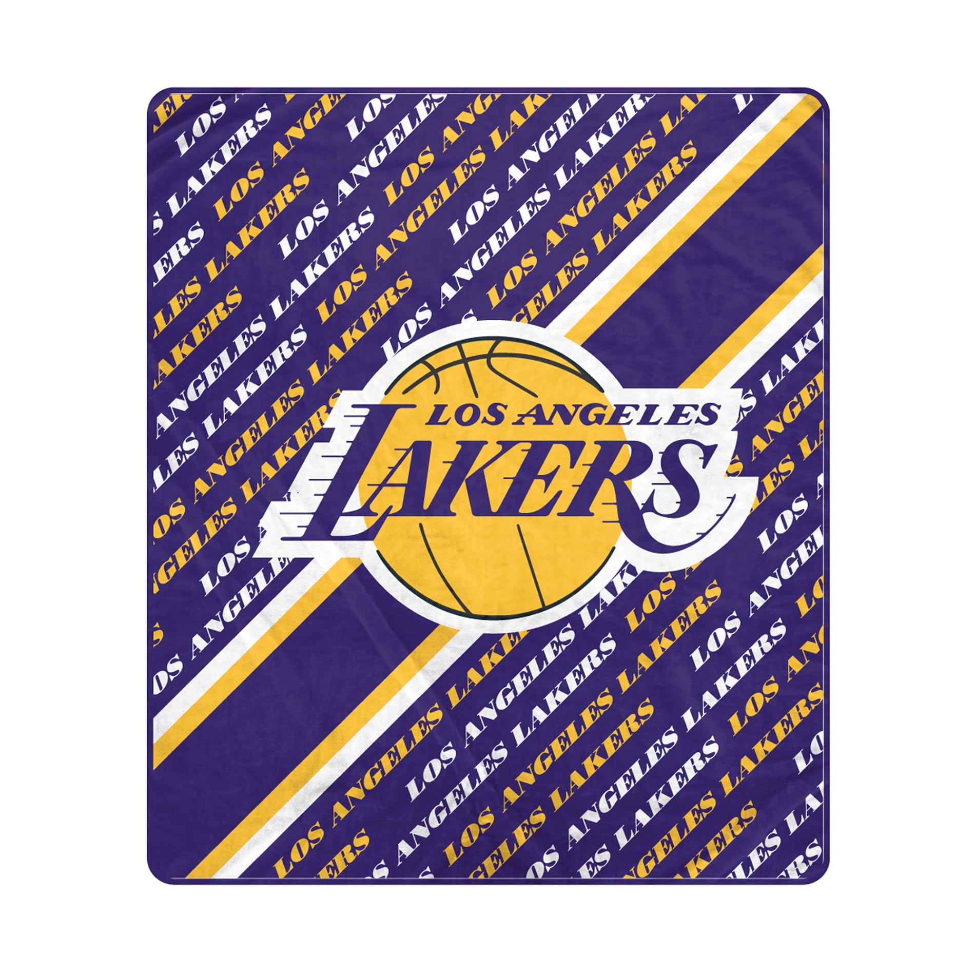 Couverture ultra douce Pegasus Los Angeles Lakers, 152 x 178 cm (diagonale), doublée, avec logo.