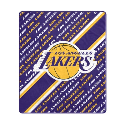 Los Angeles Lakers Pegasus 60" x 70" Diagonal Lined Wordmark Ultra Soft Blanket