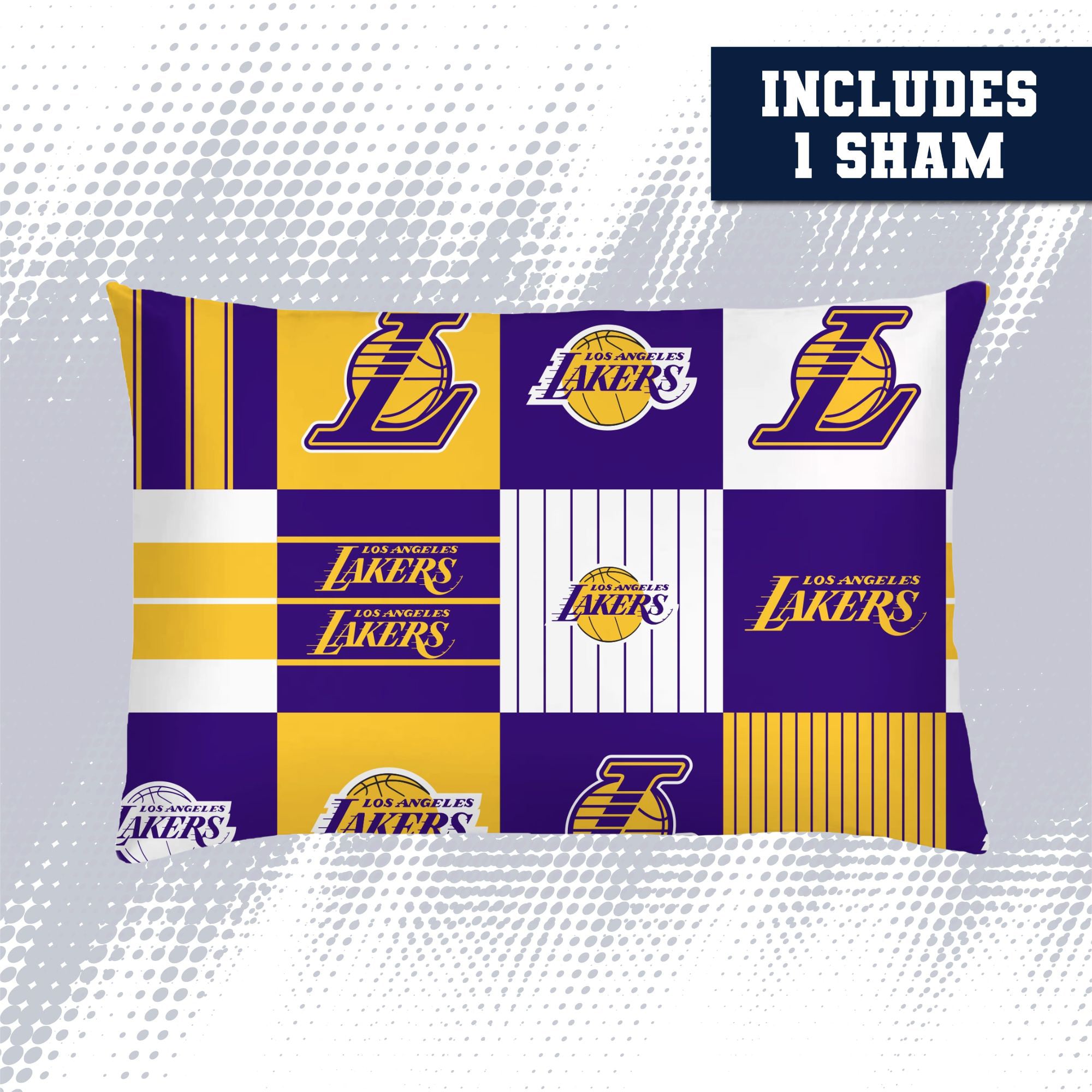 Ensemble de literie deux pièces Pegasus Los Angeles Lakers Patchwork Plaid Twin/Twin XL