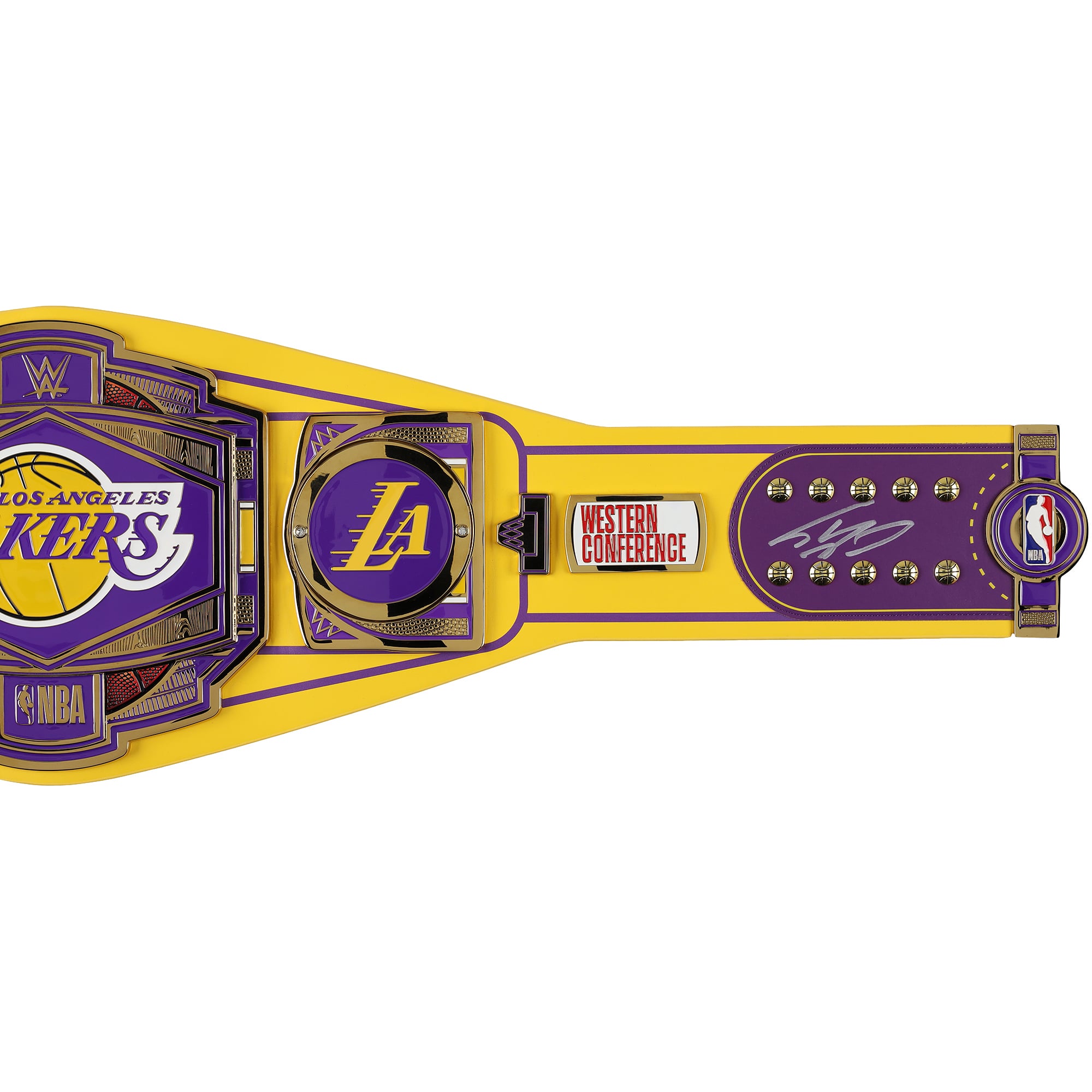 Shaquille O'Neal Los Angeles Lakers Autographed WWE Legacy Title Belt