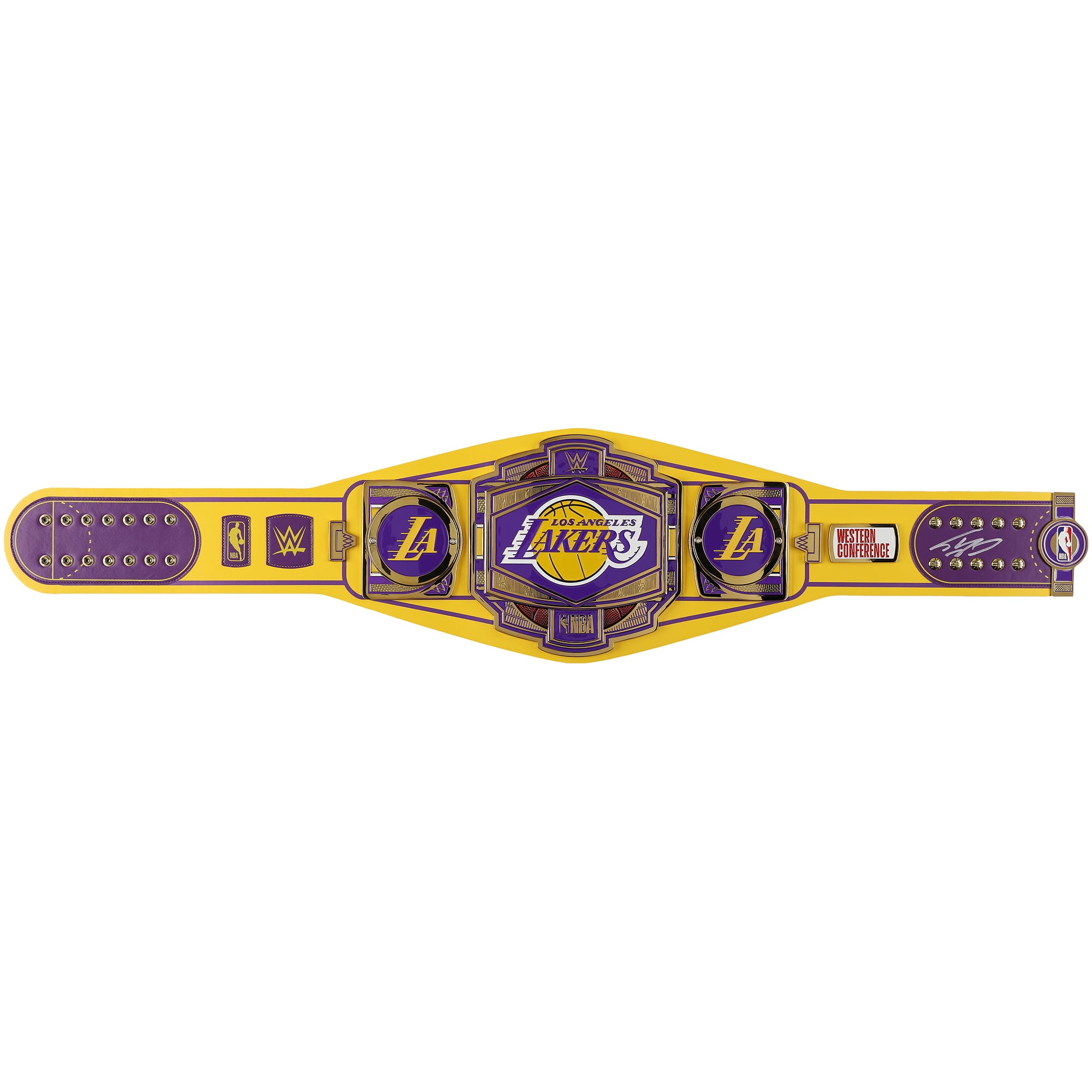 Shaquille O'Neal Los Angeles Lakers Autographed WWE Legacy Title Belt