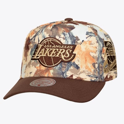 Los Angeles Lakers Mitchell & Ness Unisex Leaf Camo Pro Adjustable Hat - Camo

