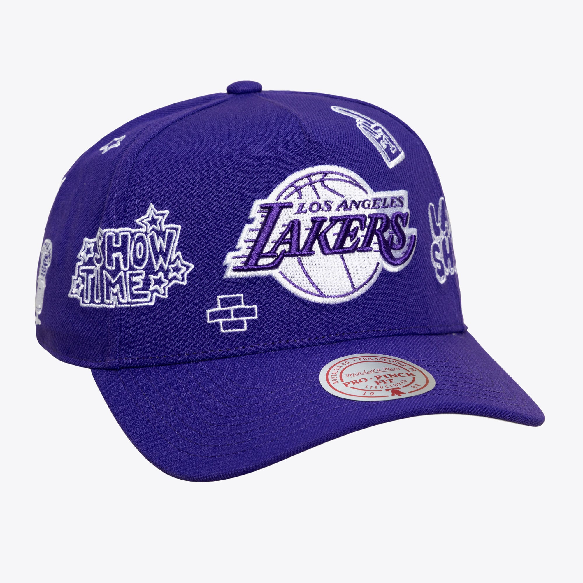 Casquette unisexe Mitchell & Ness violette Los Angeles Lakers Downtown Doodle Pro Snapback