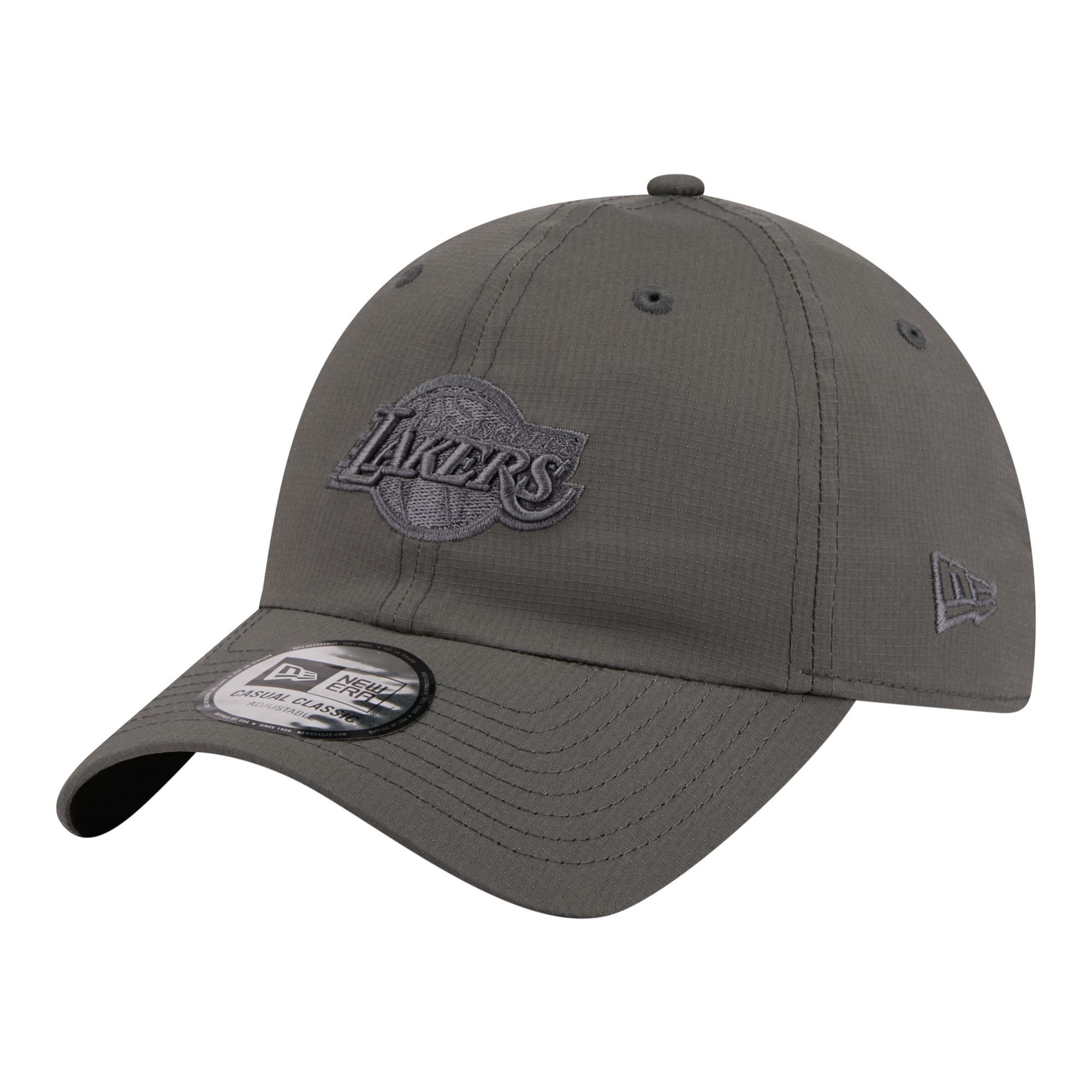 Unisex New Era Charcoal Los Angeles Lakers Ripstop Casual Classic Adjustable Hat
