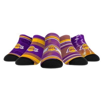  Los Angeles Lakers Rock Em Unisex Super Fan 5-Pack Low-Cut Socks - 