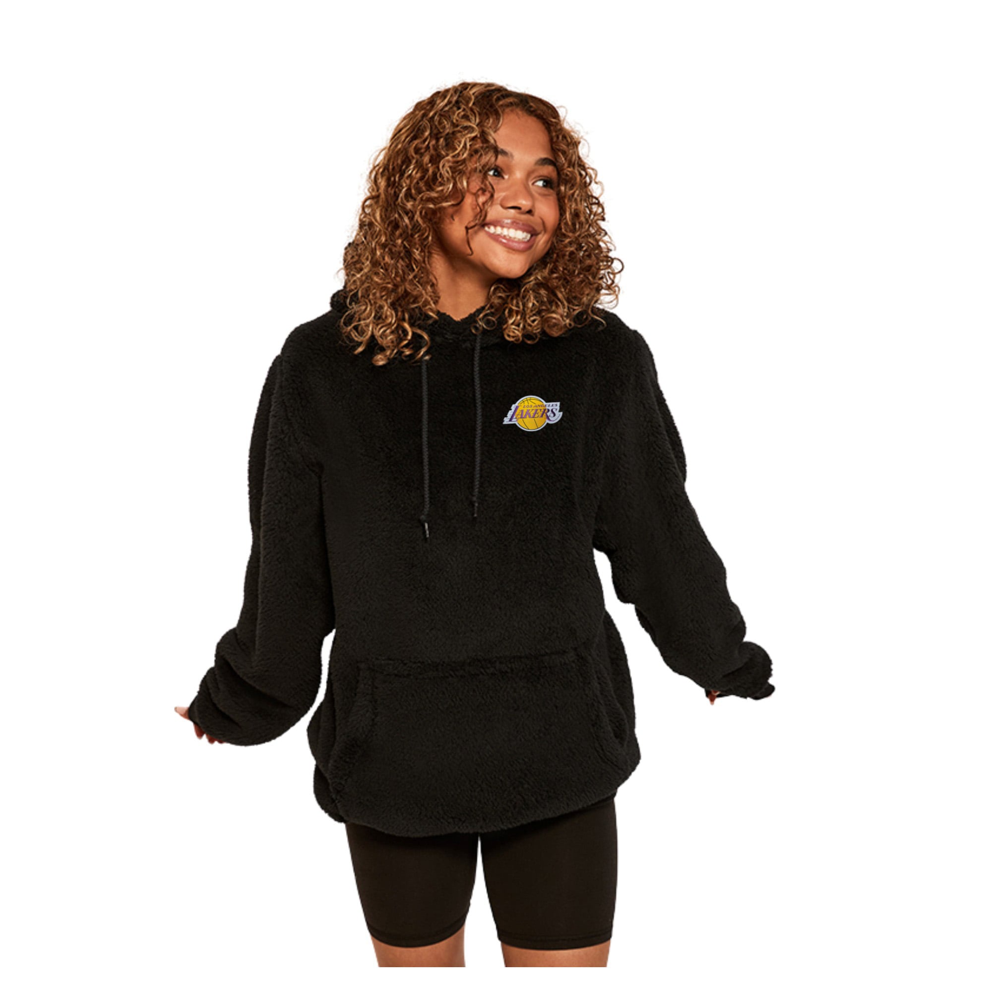 Unisex the Best Hoodie World By Jill Martin Black Los Angeles Lakers Oversized Lounge Pullover