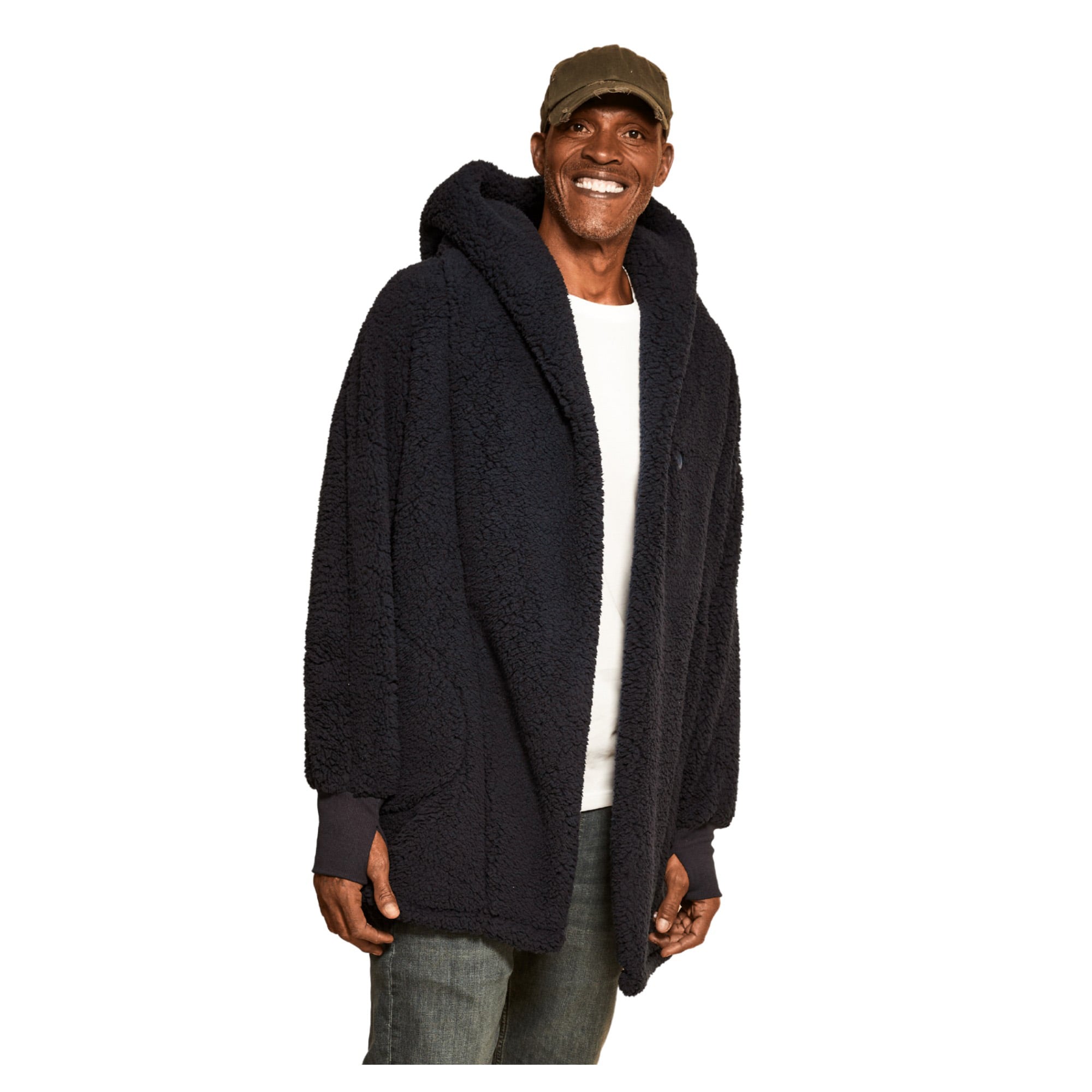 Unisex the Best Lounger World By Jill Martin Los Angeles Lakers Oversized Open-Front Hoodie Sweater