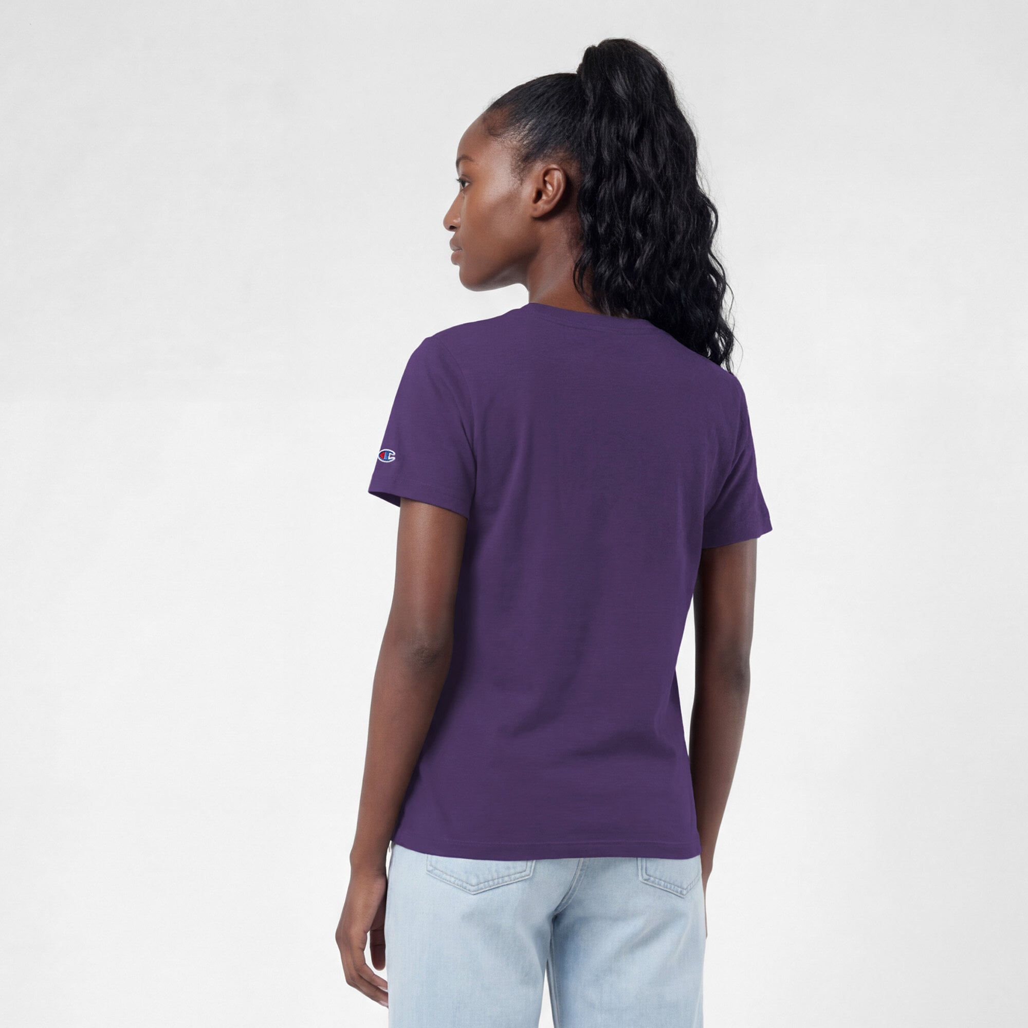 T-shirt Champion violet Los Angeles Lakers pour femmes