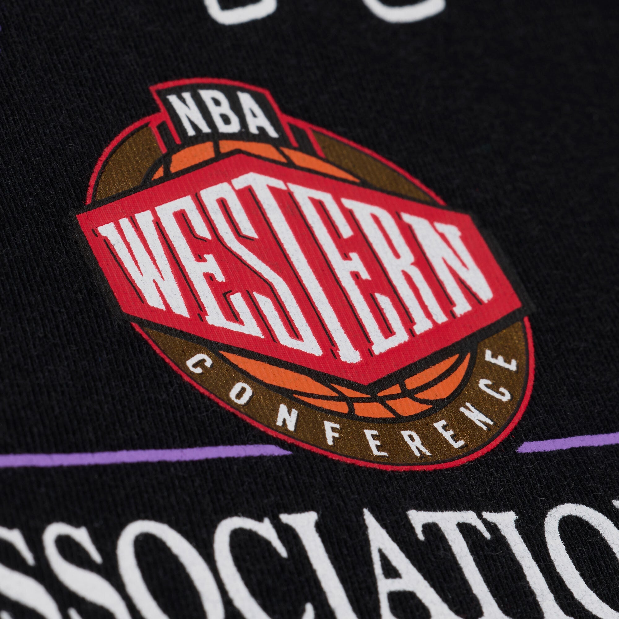 Women's Mitchell & Ness Black Los Angeles Lakers Street Graphic Boxy Crop T-Shirt