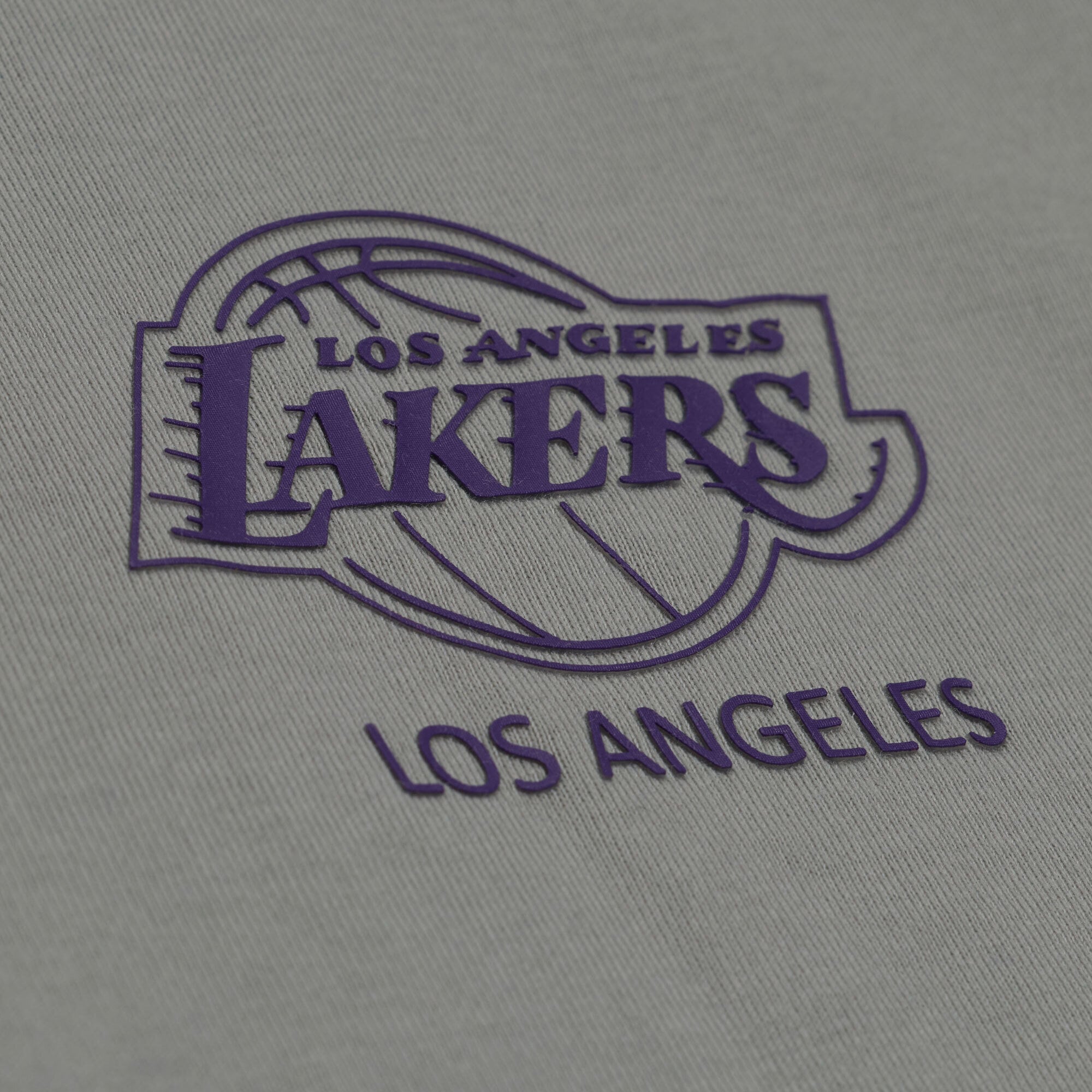 Women's Mitchell & Ness Gray Los Angeles Lakers Core Essential T-Shirt