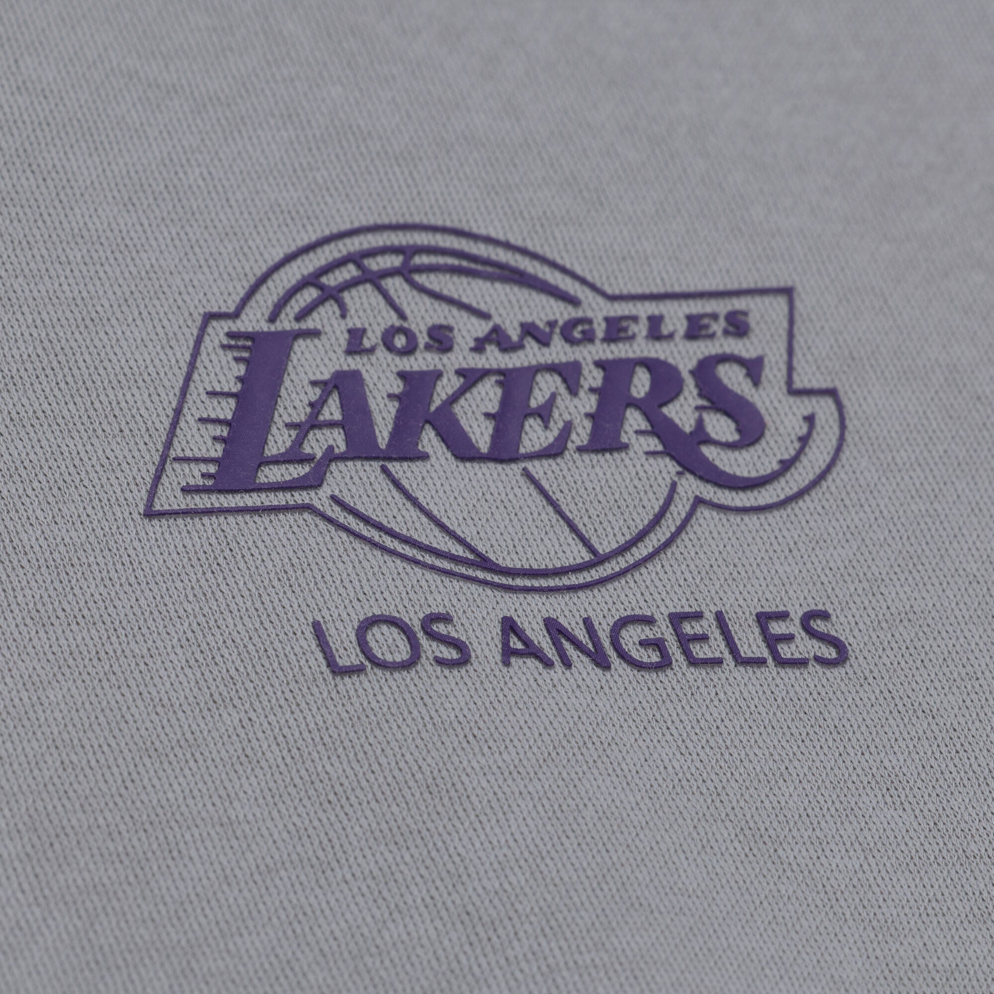 Women's Mitchell & Ness  Gray Los Angeles Lakers Core Essentials Micro Logo Fleece Sweatshirt
