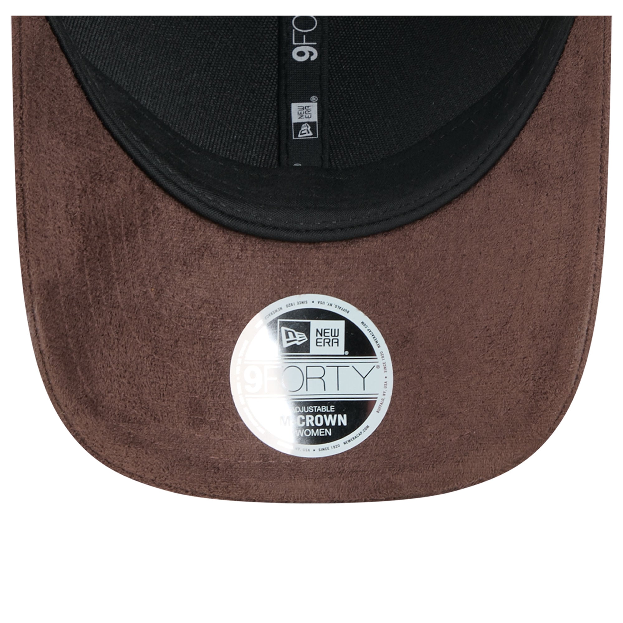 Casquette New Era pour femme, marron clair, Los Angeles Lakers, en fausse laine, modèle 9FORTY, à monture A et couronne ajustable.