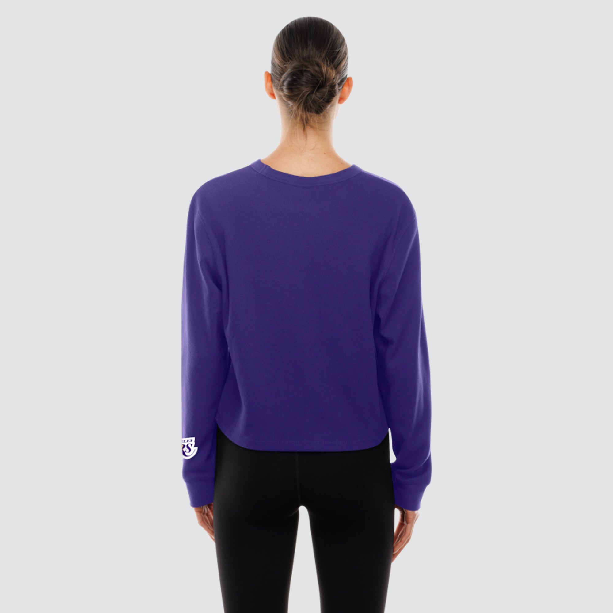 T-shirt thermique à manches longues New Era violet Los Angeles Lakers pour femme
