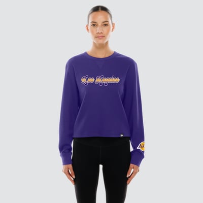 Los Angeles Lakers New Era Women's Micro Thermal Long Sleeve T-Shirt - Purple