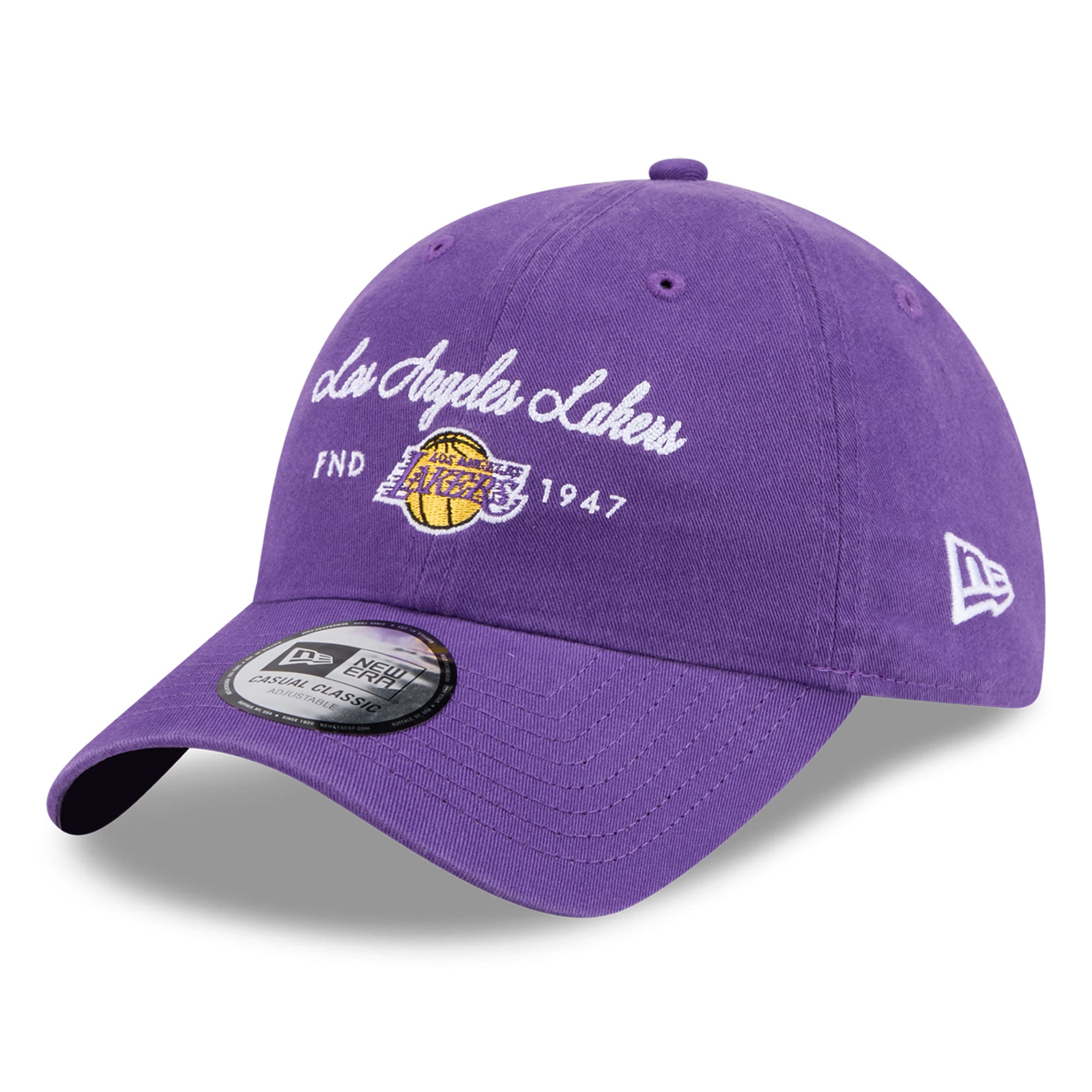 Women's New Era Purple Los Angeles Lakers Script Casual Classic Adjustable Hat