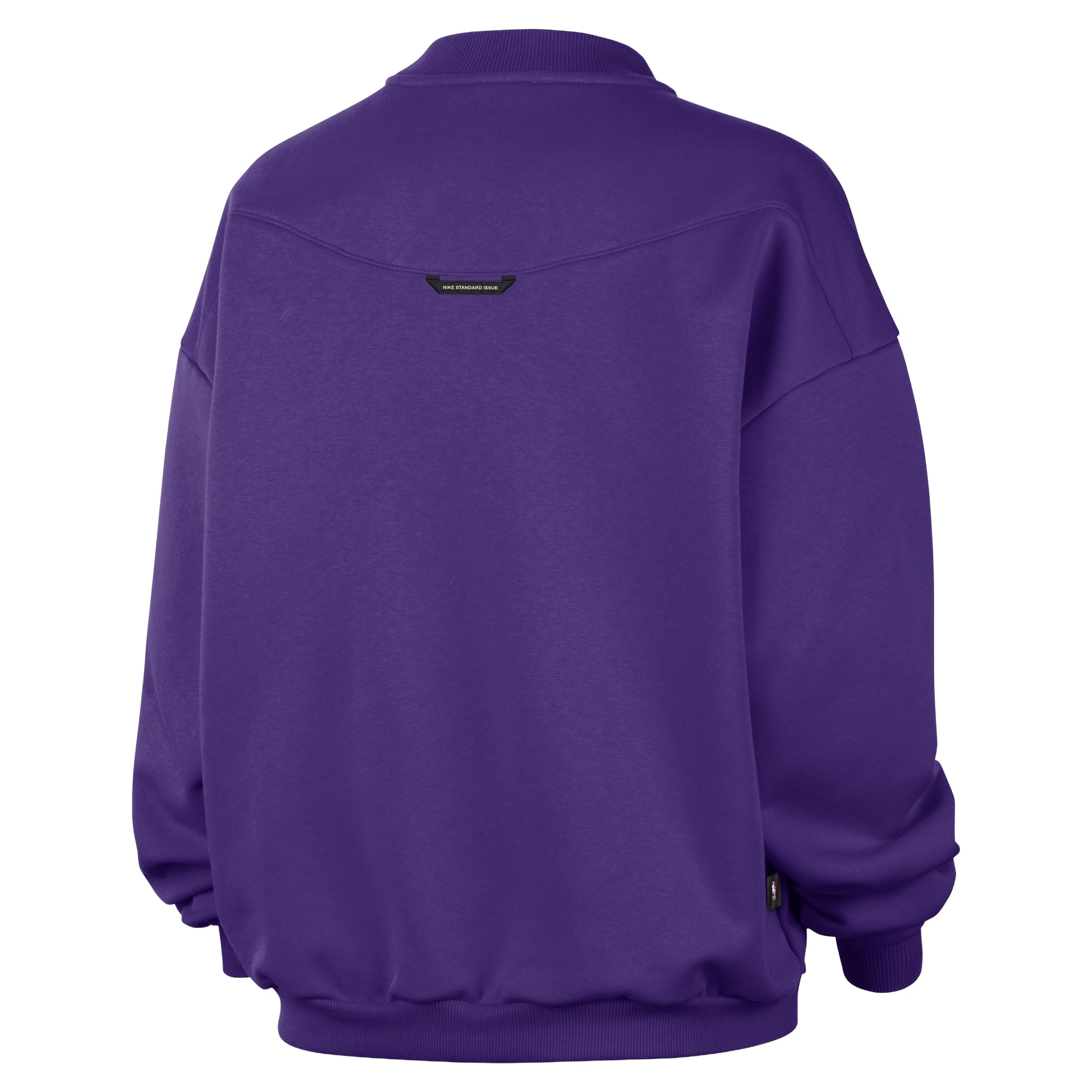Women's Nike Purple Los Angeles Lakers Standard Issue Wordmark Fleece Crewneck Sweatshirt