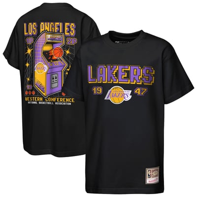  Los Angeles Lakers Mitchell & Ness Youth Retro Arcade T-Shirt - Black