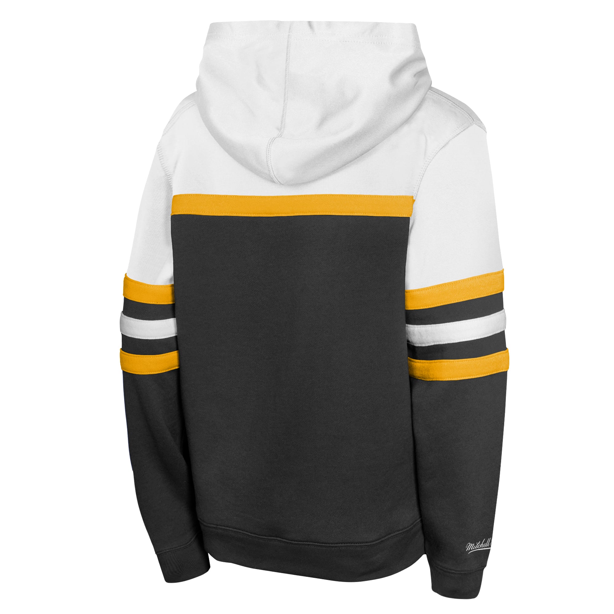 Sweat à capuche Mitchell & Ness noir et blanc pour enfant, style entraîneur des Los Angeles Lakers.