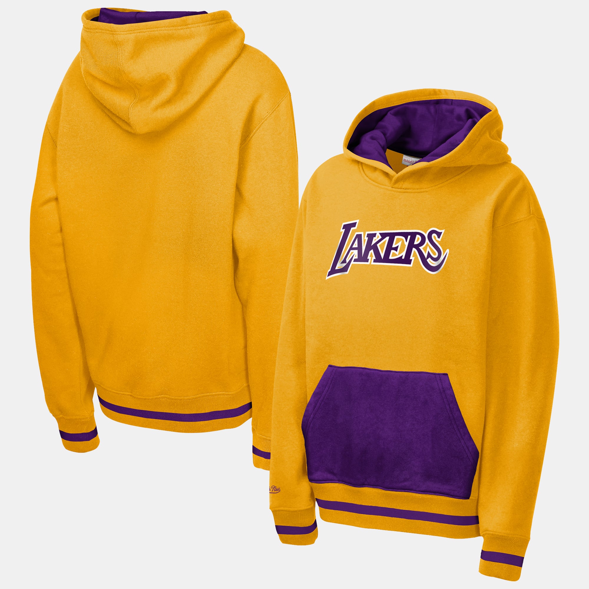 Youth Mitchell & Ness  Gold Los Angeles Lakers Playmaker Fashion Fleece Hoodie