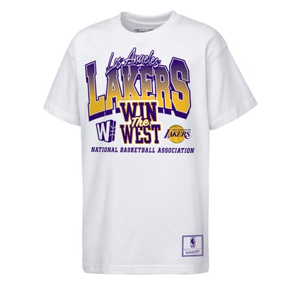  Los Angeles Lakers Mitchell & Ness Youth Bring it Back Premium T-Shirt - White