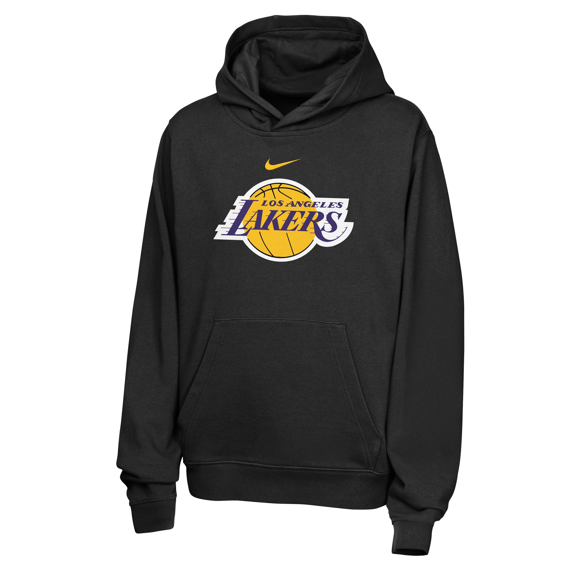 Sweat à capuche Nike noir Los Angeles Lakers Essential Logo Club pour enfant