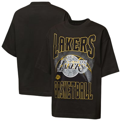 Los Angeles Lakers Outerstuff Youth Ballin Rockers Oversized Fashion T-Shirt - Black
