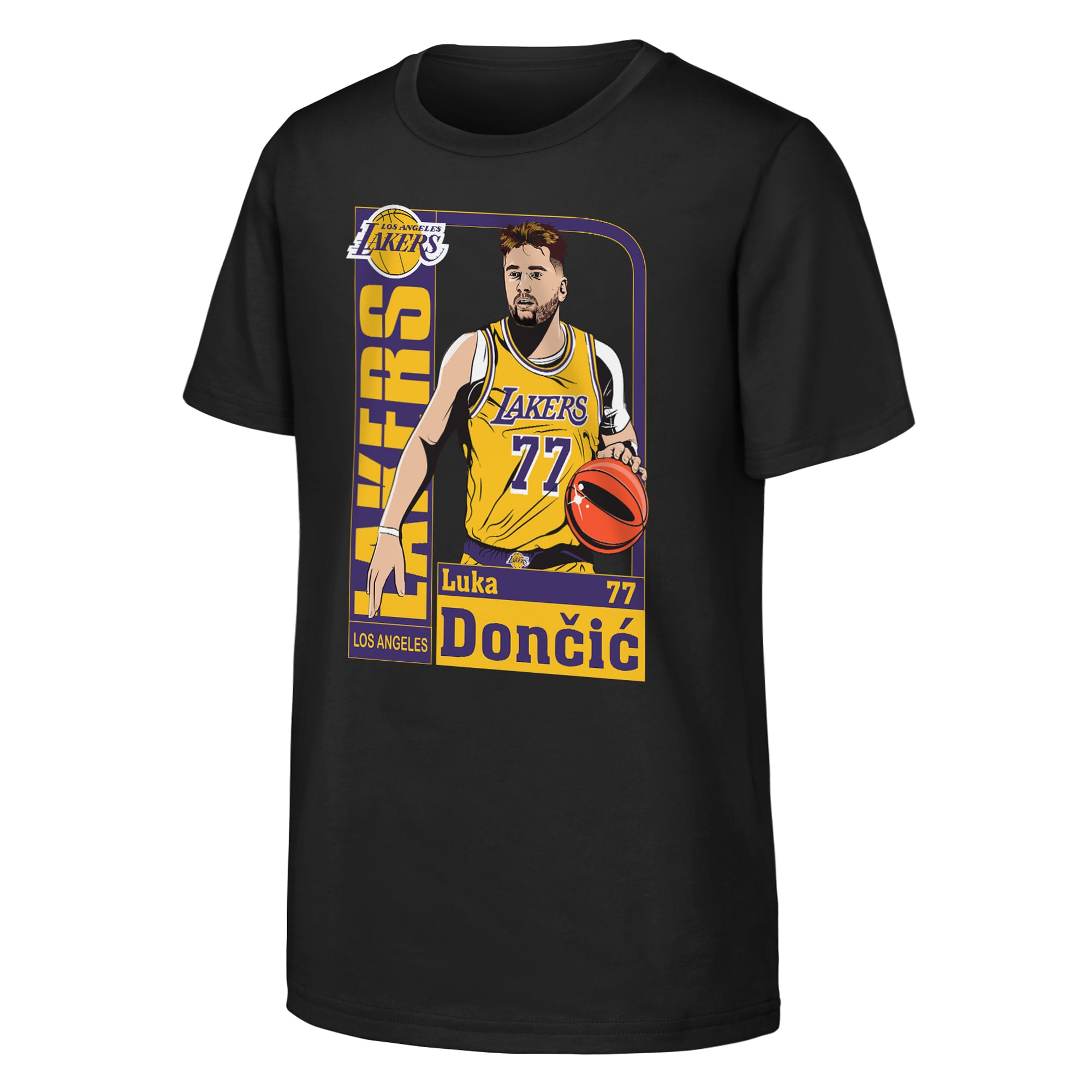 T-shirt Youth Outerstuff Luka Dončić noir Los Angeles Lakers Calling Card