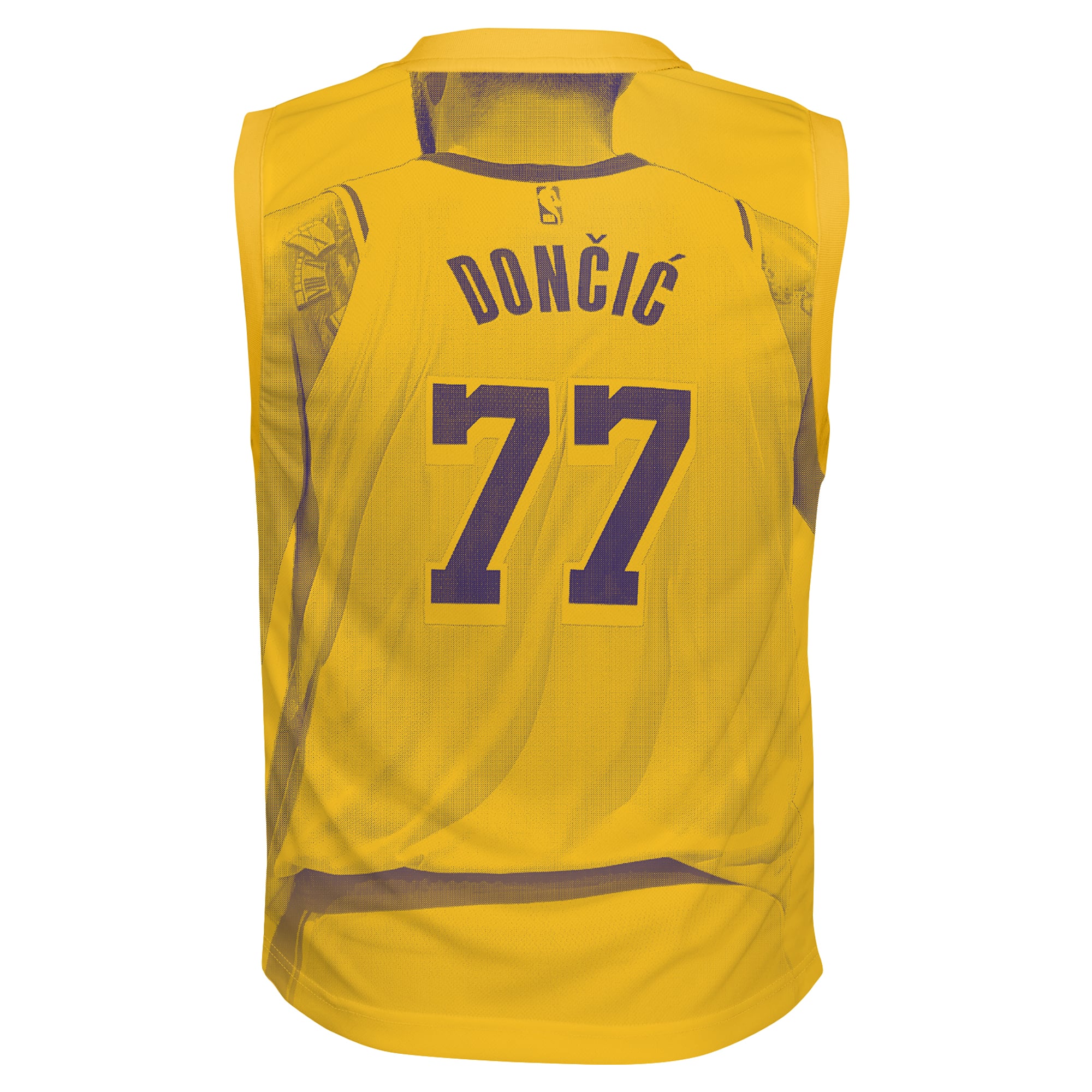 Maillot de jeu iconique Luka Dončić doré des Los Angeles Lakers pour jeunes