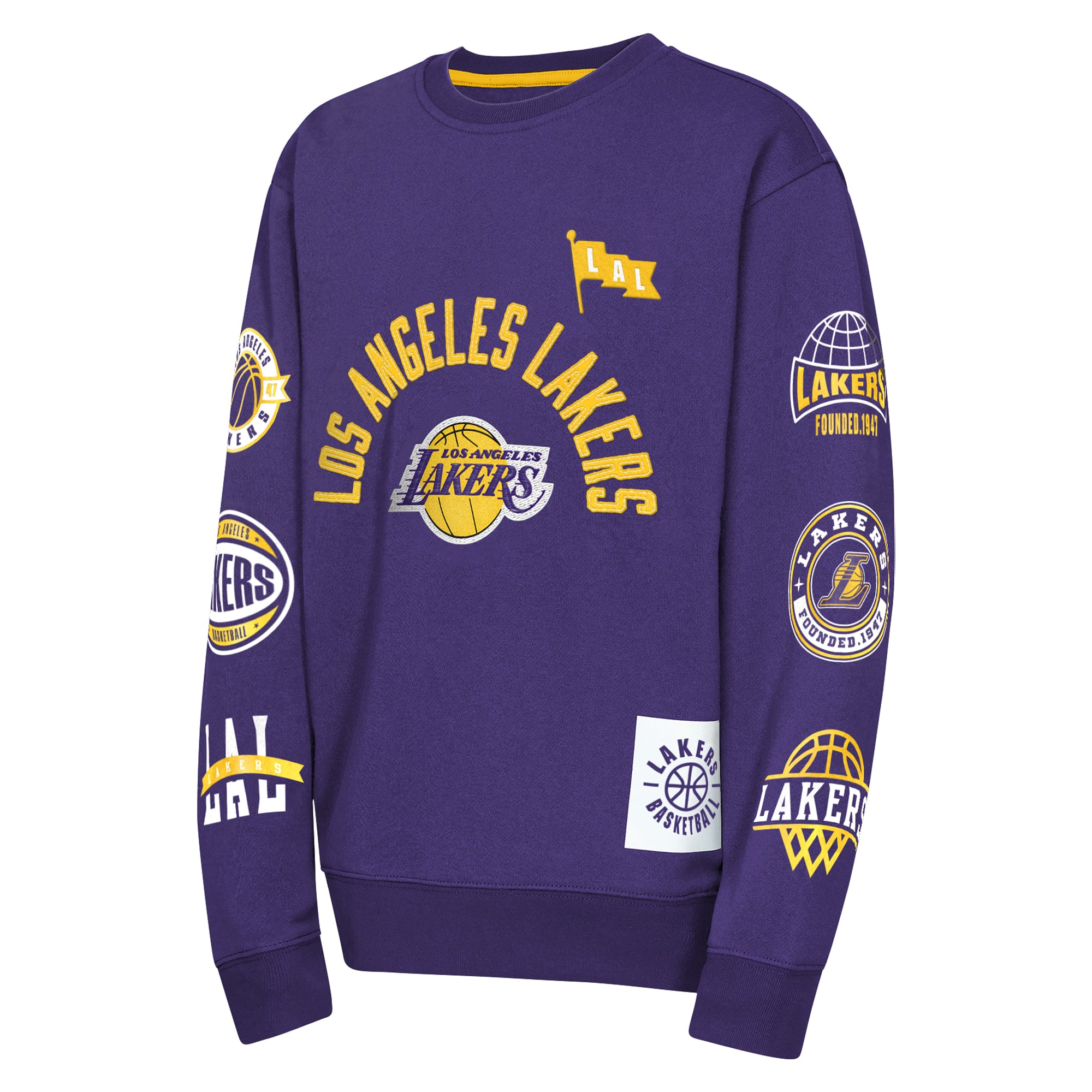 Sweat-shirt d'honneur violet Youth Outerstuff Los Angeles Lakers décoré