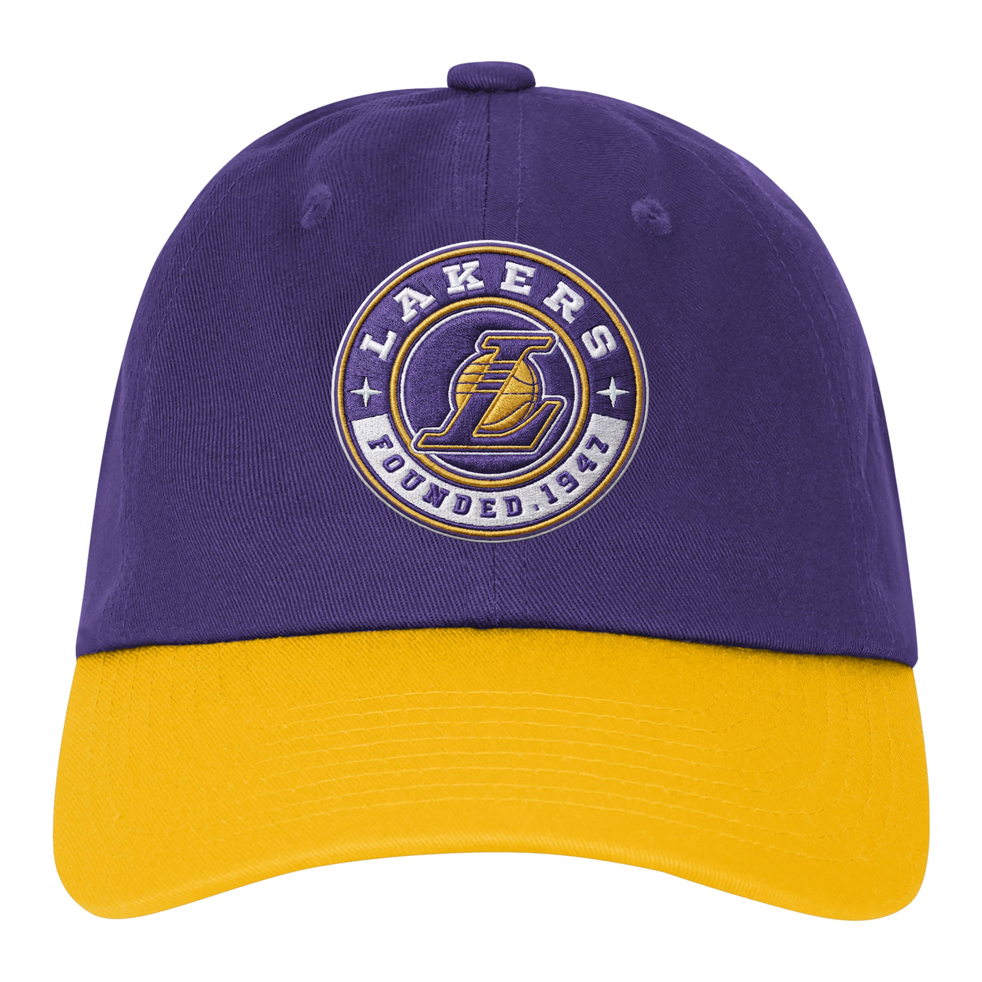Casquette ajustable Youth Outerstuff violette/or Los Angeles Lakers Honor Dad