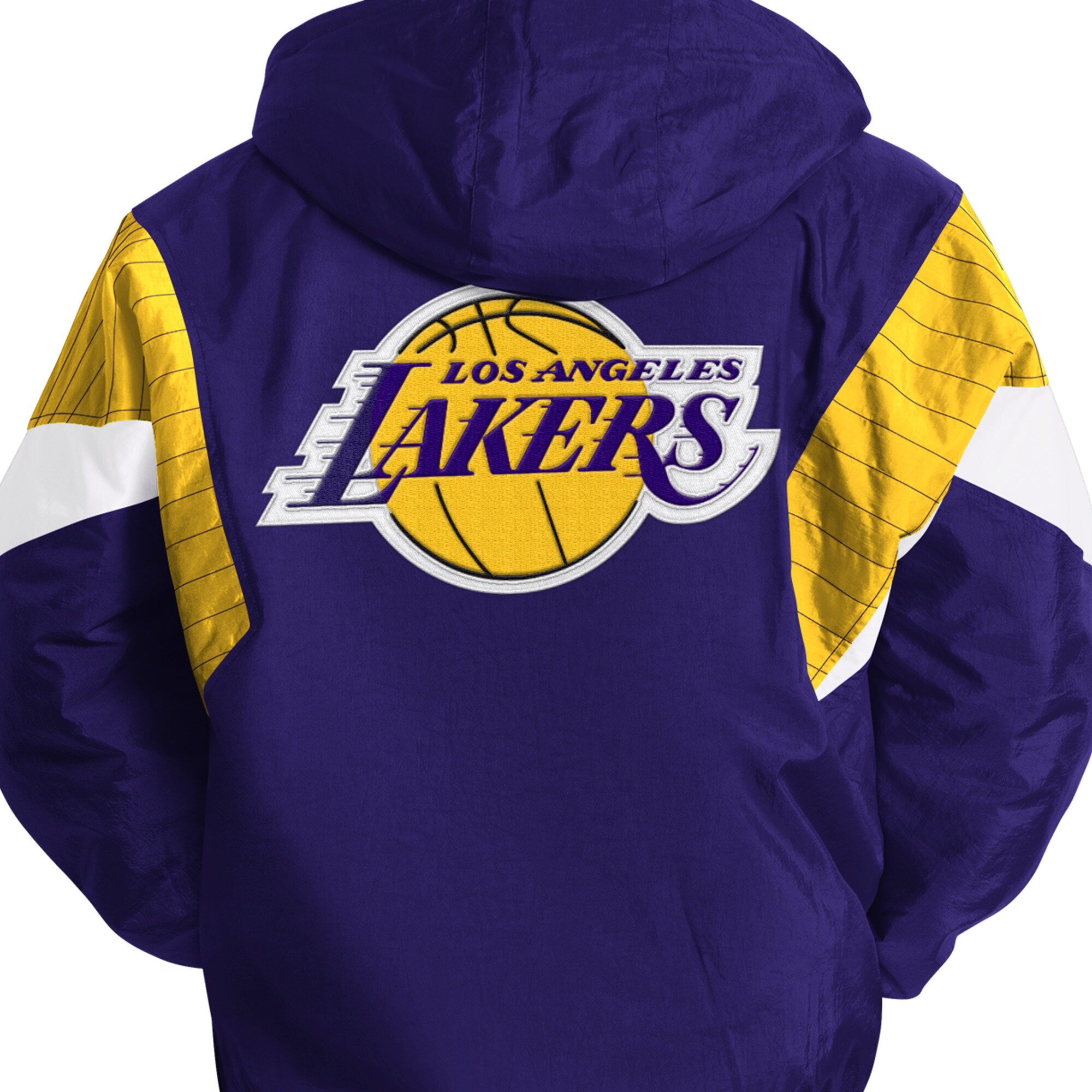 Veste à capuche demi-zip Youth Starter violette Los Angeles Lakers The Throwback Jr.