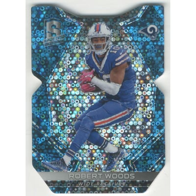 2017 Panini Spectra Neon Blue Die Cut #23 Robert Woods