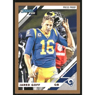2019 Donruss Press Proof Bronze #138B Jared Goff