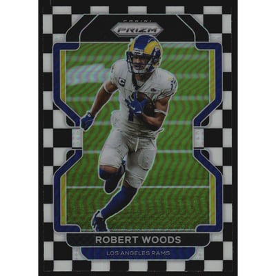 2021 Panini Prizm Prizms Black and White Checker #65 Robert Woods