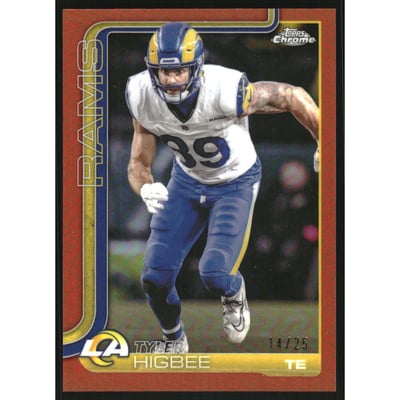 2025 Topps Chrome Orange Refractors #172 Tyler Higbee