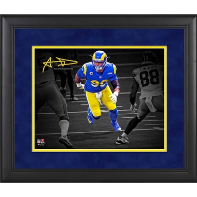 Aaron Donald Los Angeles Rams Facsimile Signature Fanatics Authentic Framed 11" x 14" Spotlight Photograph