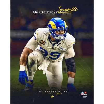 Aaron Donald Los Angeles Rams Unsigned Fanatics Authentic The Return Collage Photograph