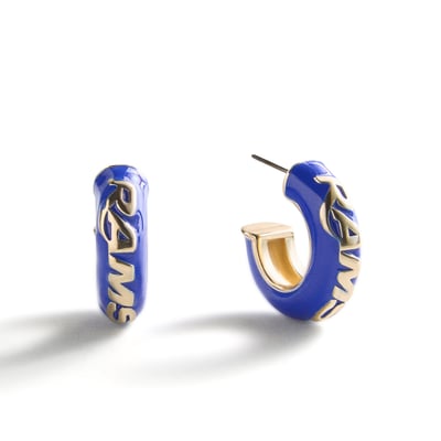 Los Angeles Rams BaubleBar Puffy Enamel Hoop Earrings

