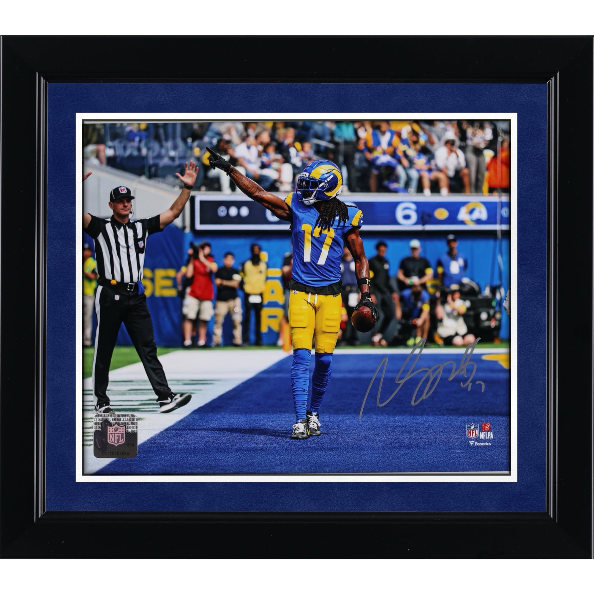 Davante Adams Los Angeles Rams Autographed 8" x 10" Touchdown Celebration Photograph