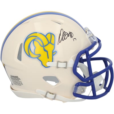 Davante Adams Los Angeles Rams Autographed Fanatics Authentic Riddell Retro Speed Mini Helmet