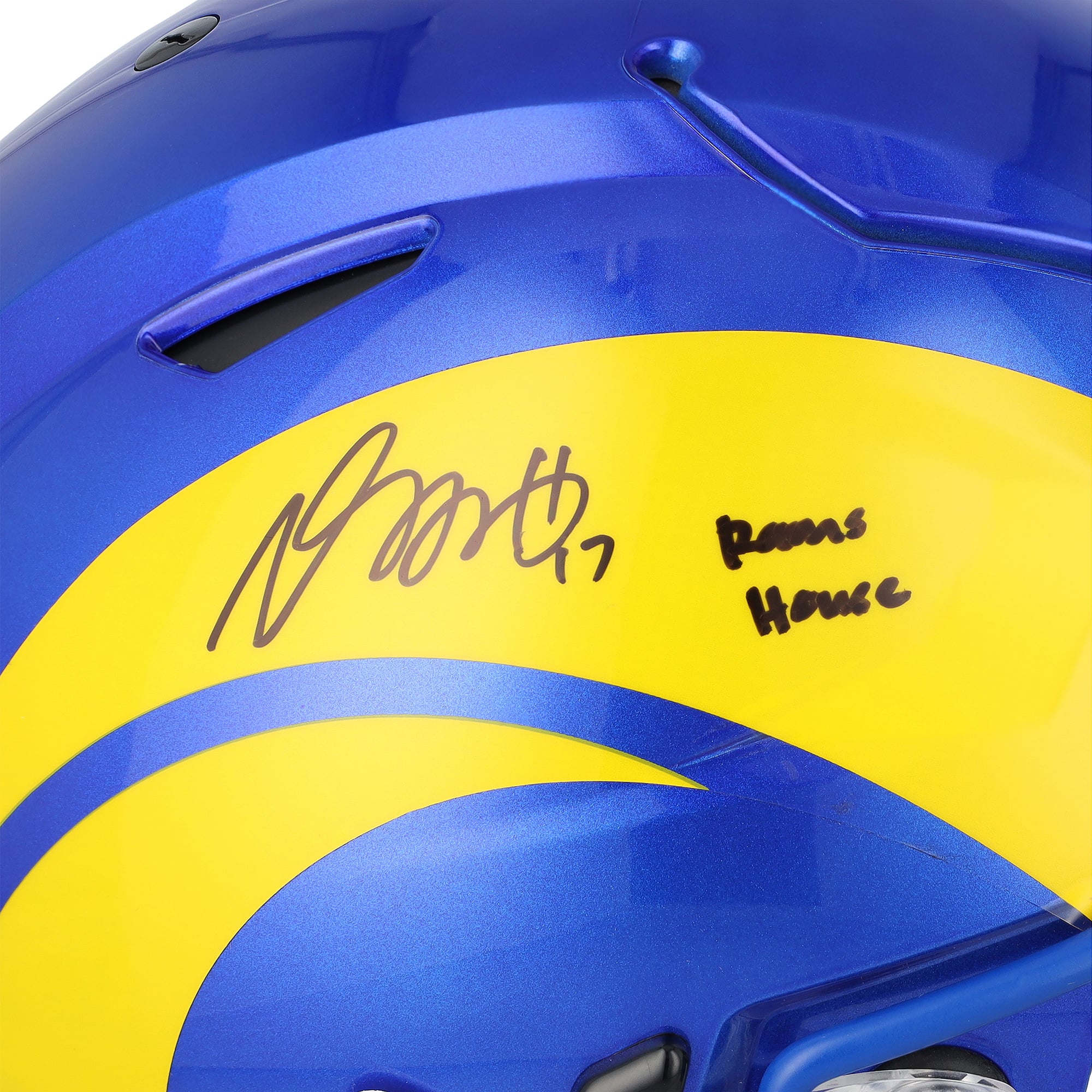 Davante Adams Los Angeles Rams Autographed Riddell Speed Flex Authentic Helmet with "Rams House" Inscription