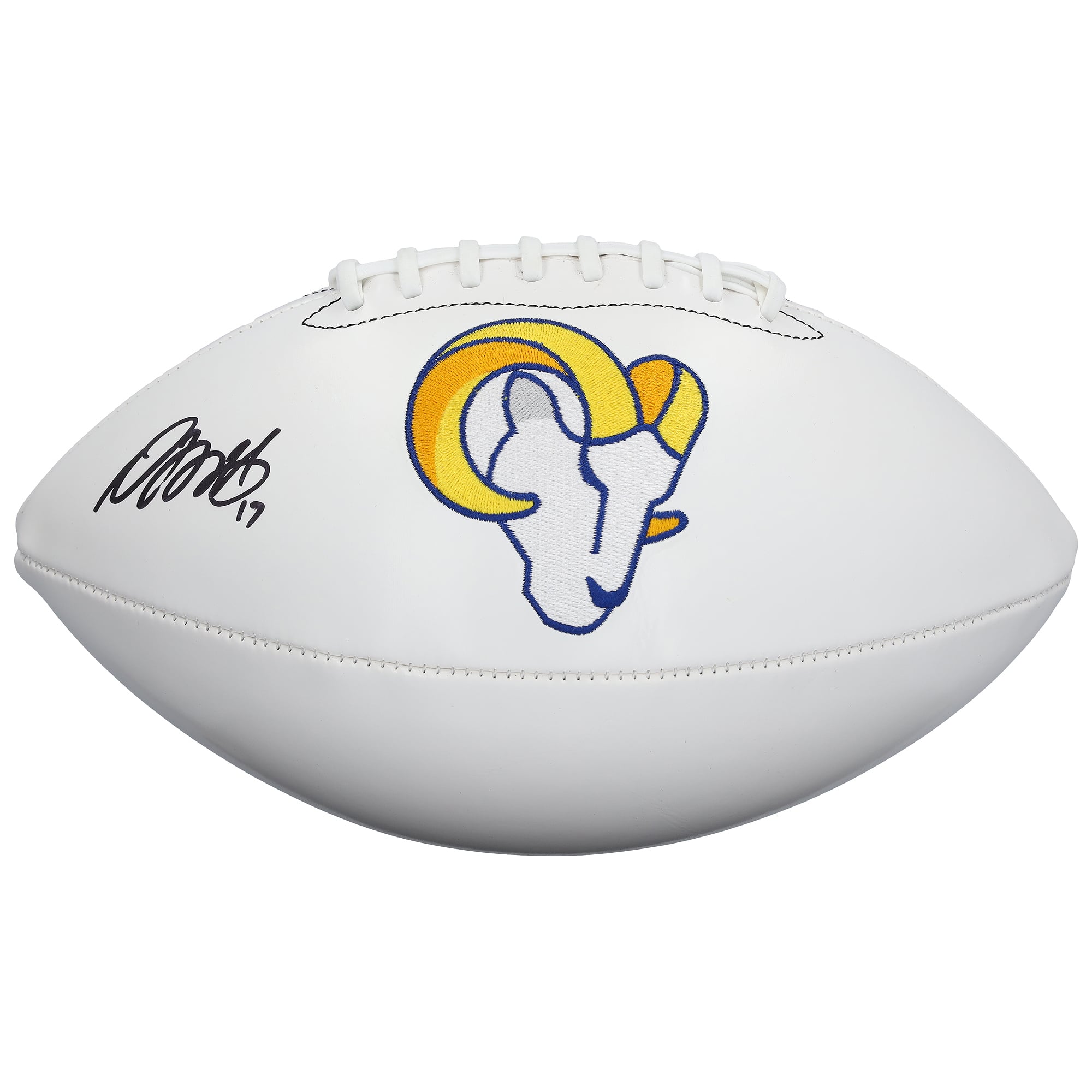 Davante Adams Los Angeles Rams Autographed Wilson White Panel Football