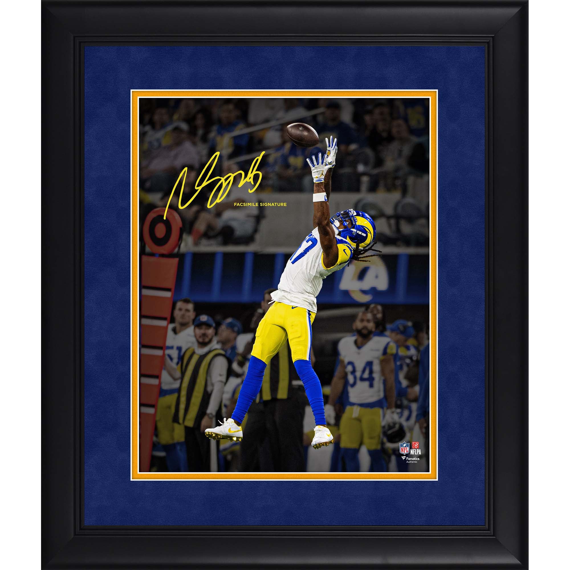 Photo encadrée avec fac-similé de la signature de Davante Adams, joueur des Rams de Los Angeles, format 11 x 14 pouces.