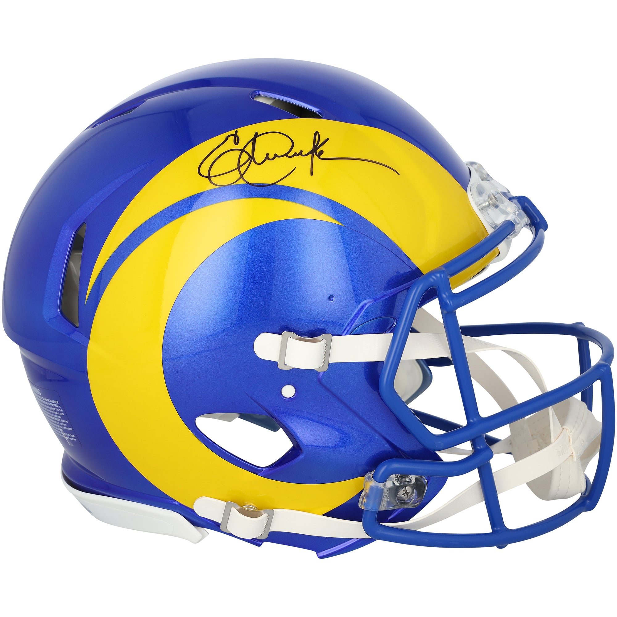 Casque Riddell Speed ​​Authentic autographié par Eric Dickerson, joueur des Rams de Los Angeles
