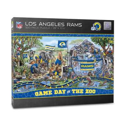 Los Angeles Rams Fanpoint 10.5" x 28" Game Day at the Zoo 500-Piece Puzzle