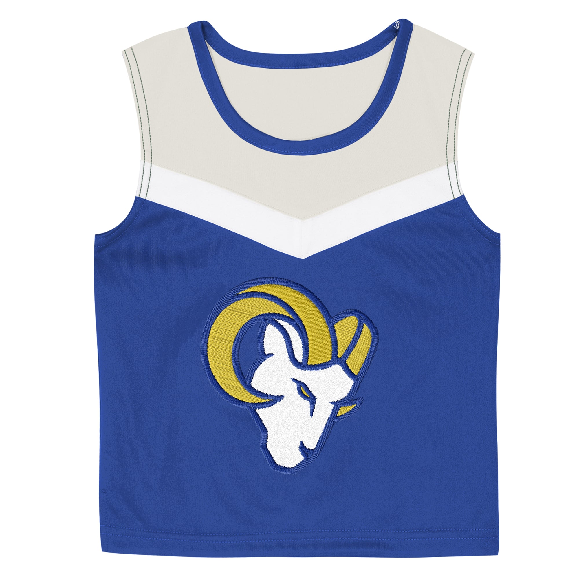 Girls Preschool Royal Los Angeles Rams Spirit Cheerleader Two-Piece Set with Bloomers