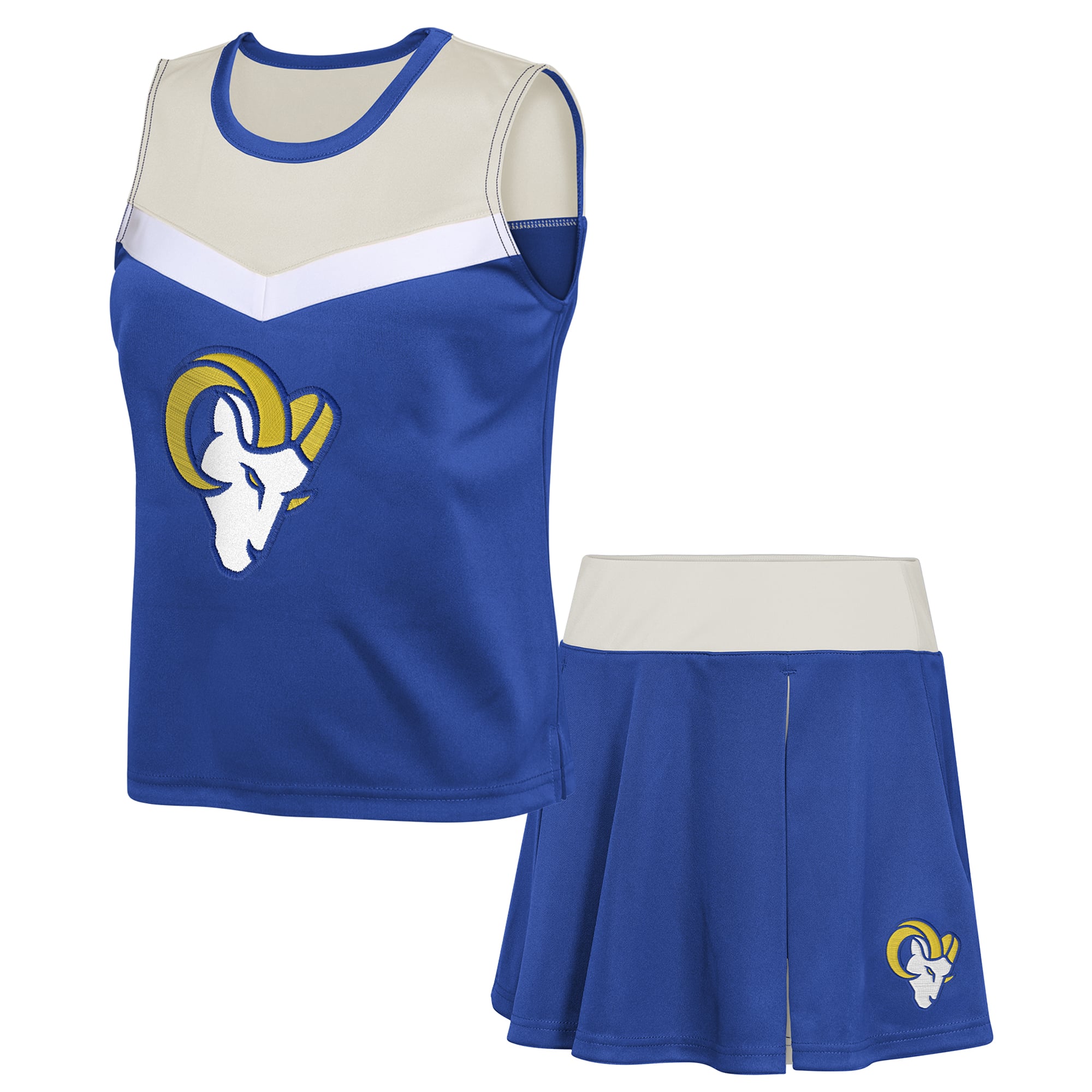 Girls Youth Royal Los Angeles Rams Spirit Two-Piece Cheerleader Set