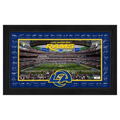 Los Angeles Rams Highland Mint 12" x 20" 2026 Signature Gridiron Panoramic Framed Photo